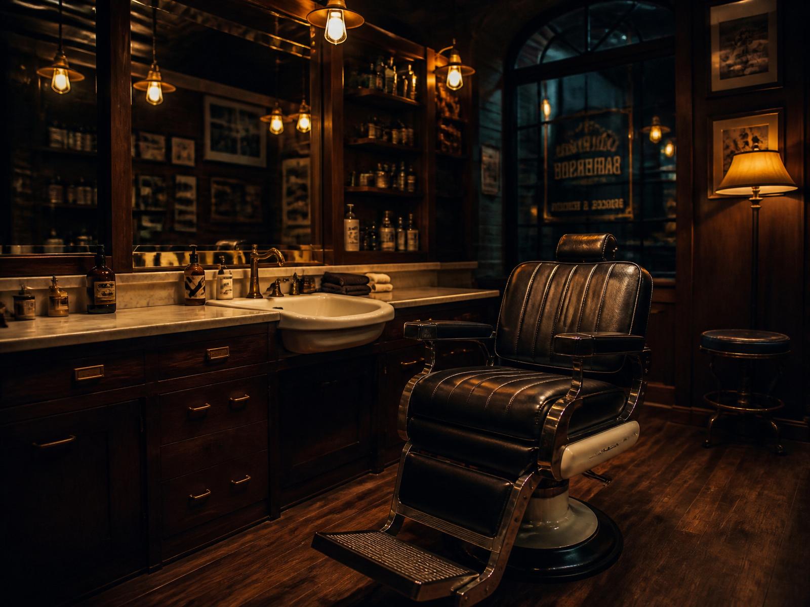 Interior of Mamadou Knt Barber Shop